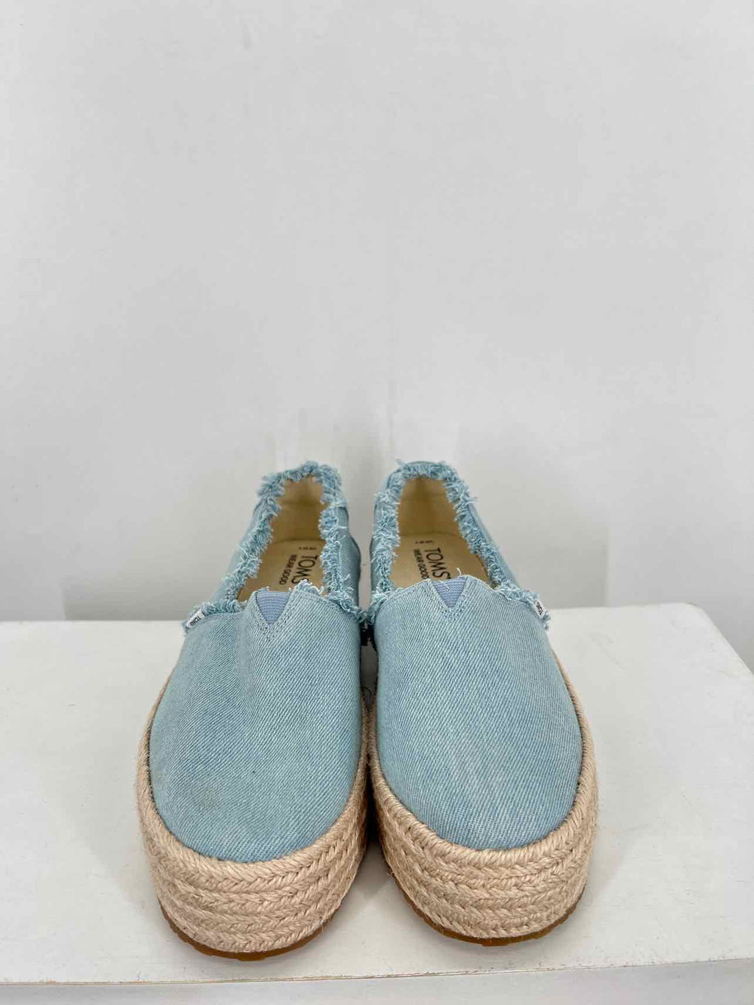 Toms Women Size 7 Blue Espadrilles Platforms