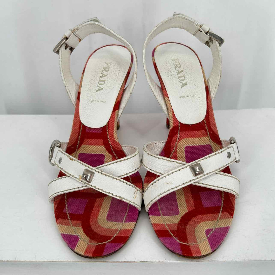 Prada Women Size 39 White Good Leather LUXURY