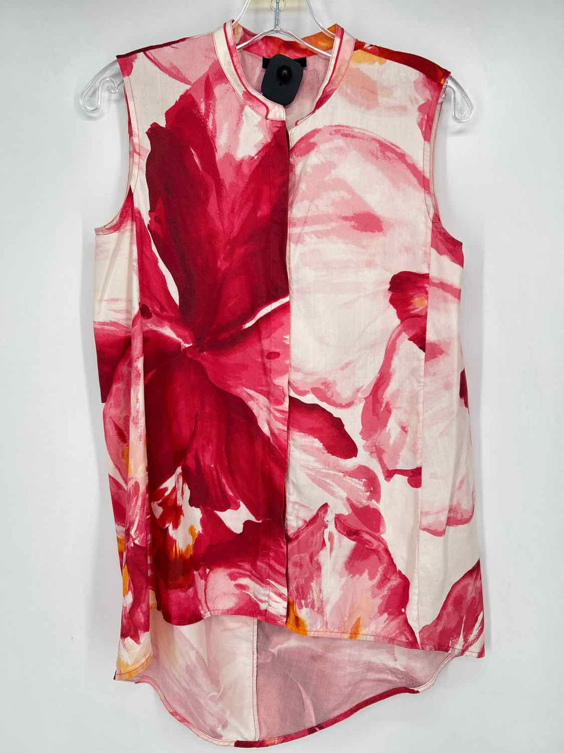 Lafayette 148 Size S White & Red Print Sleeveless