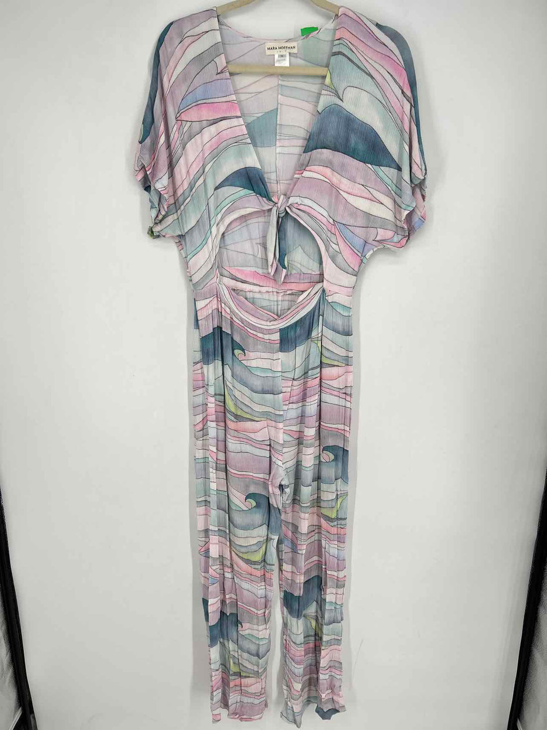 Mara Hoffman Swim Size M Blue & Pink Print Jumpsuit