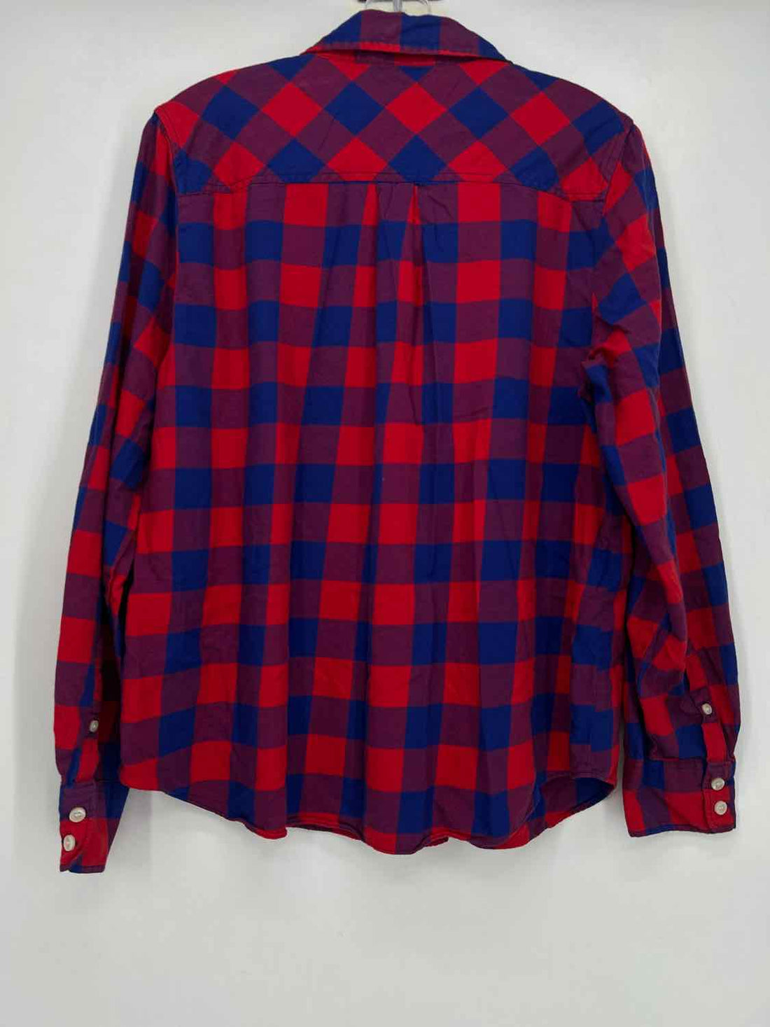 J Crew Size L Red & Blue Plaid Long Sleeve