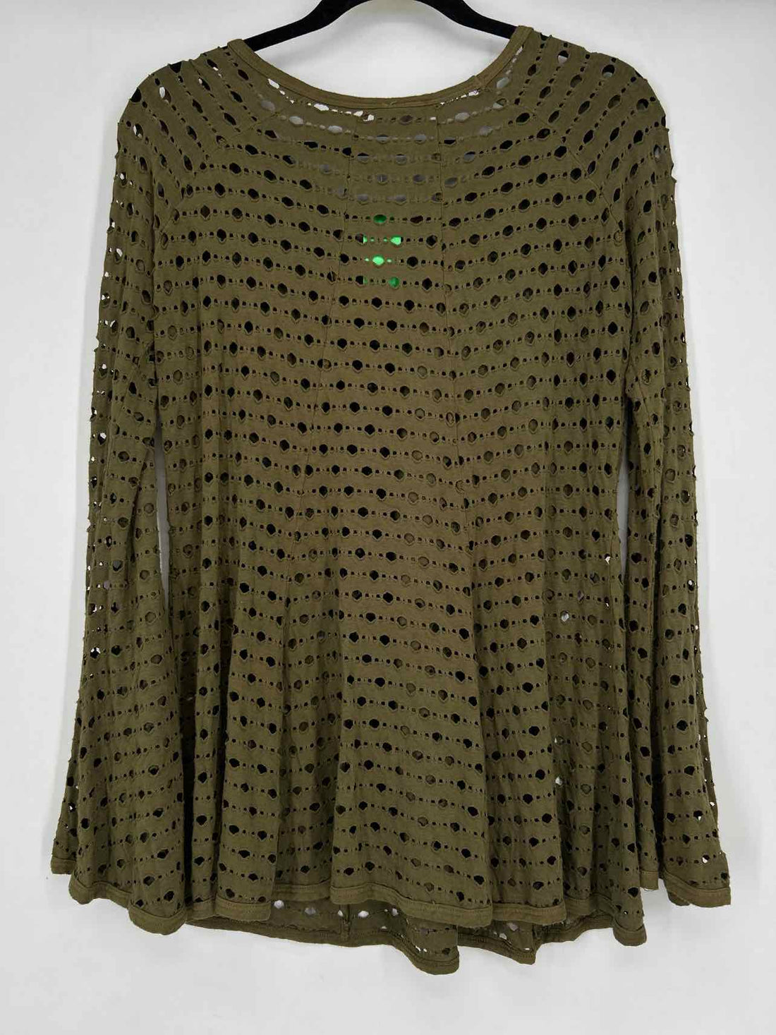 Plume And Thread Size 2/L Olive Perforated Long Sleeve