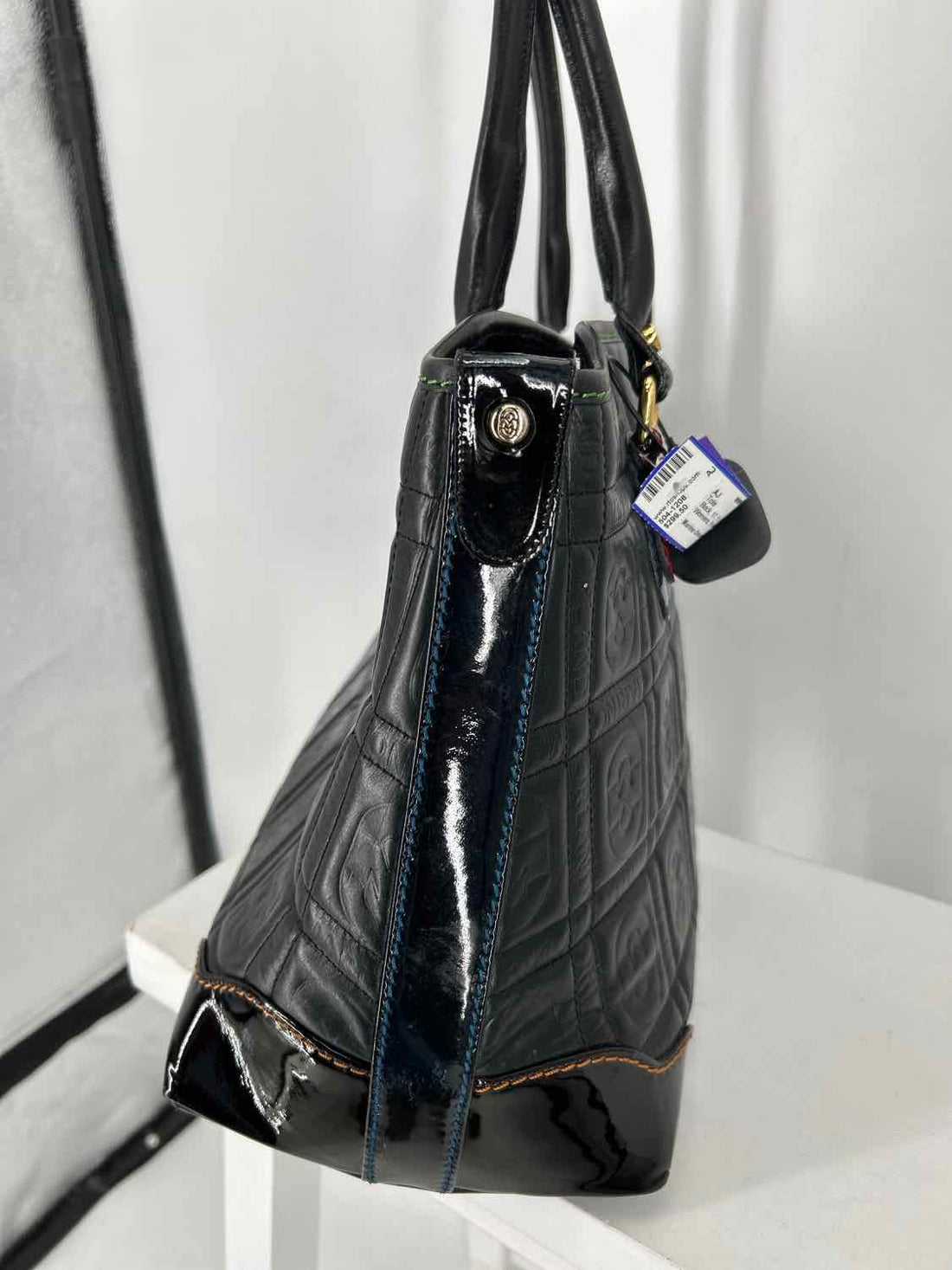 Marino Orlandi Black Quilted Leather Tote