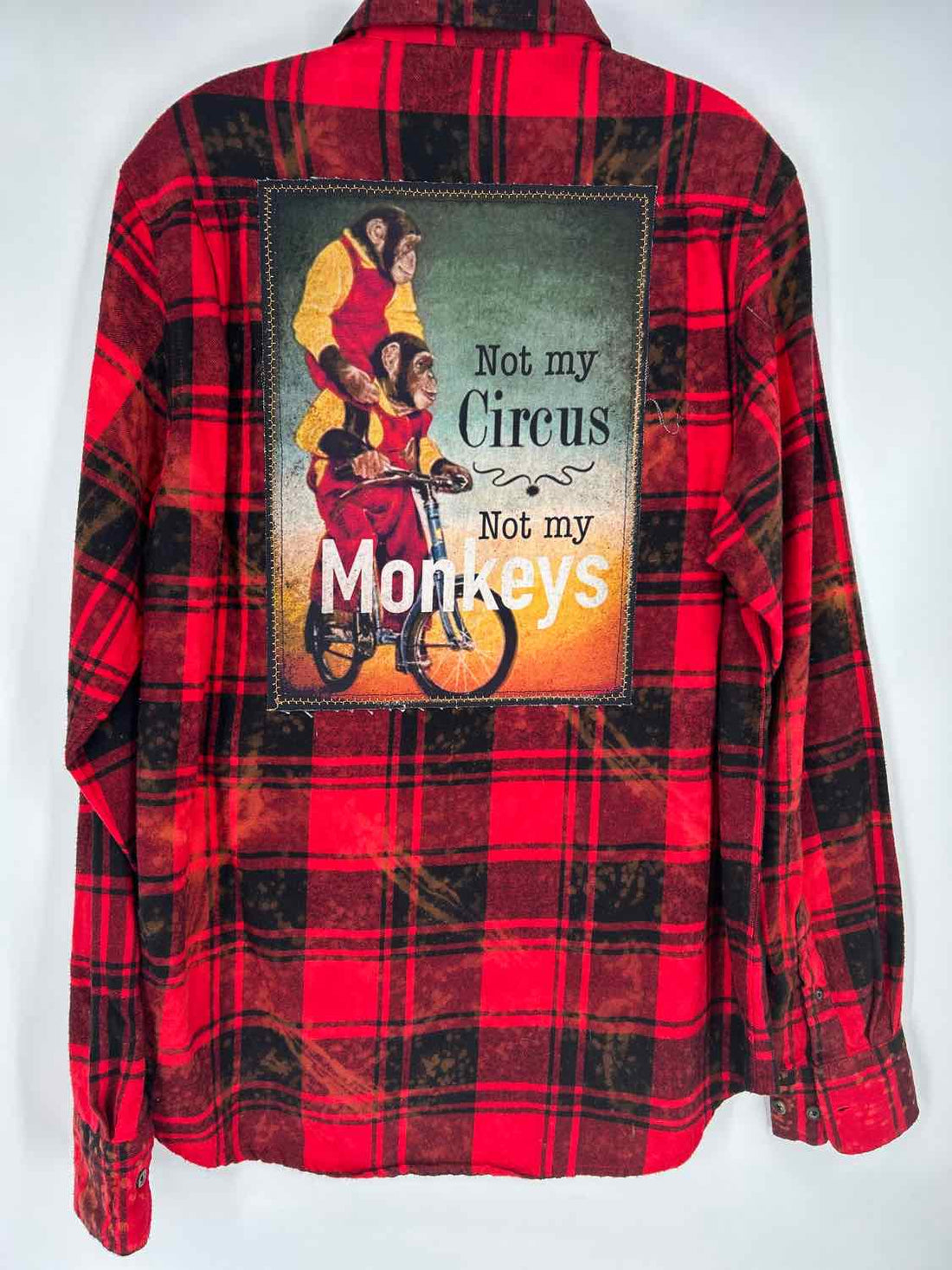 Angry Minnow Clothing Co Size M Red & Black Plaid Long Sleeve