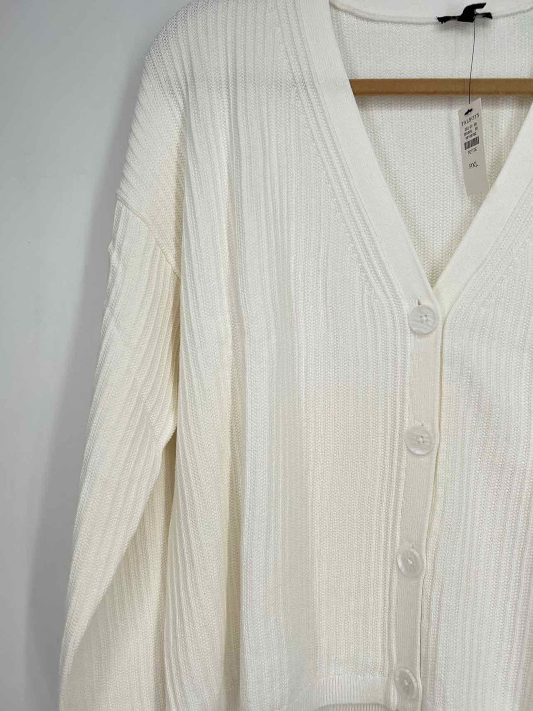 Talbots Size XLP White NWT Cardigan