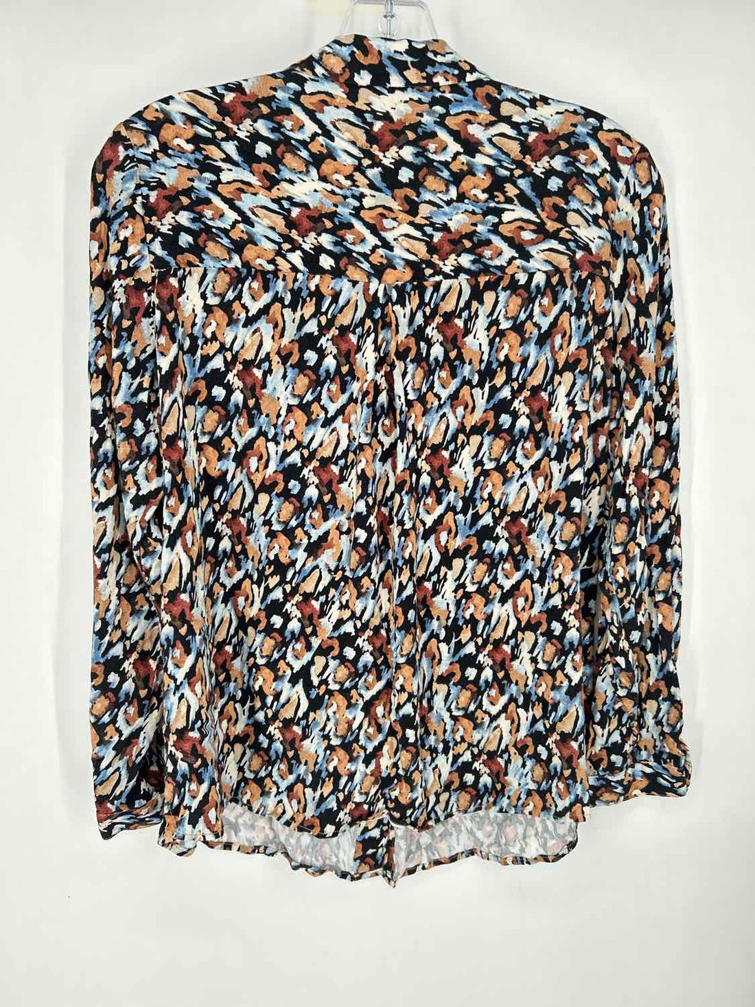 Nic+Zoe Size M Black & Brown Print Long Sleeve