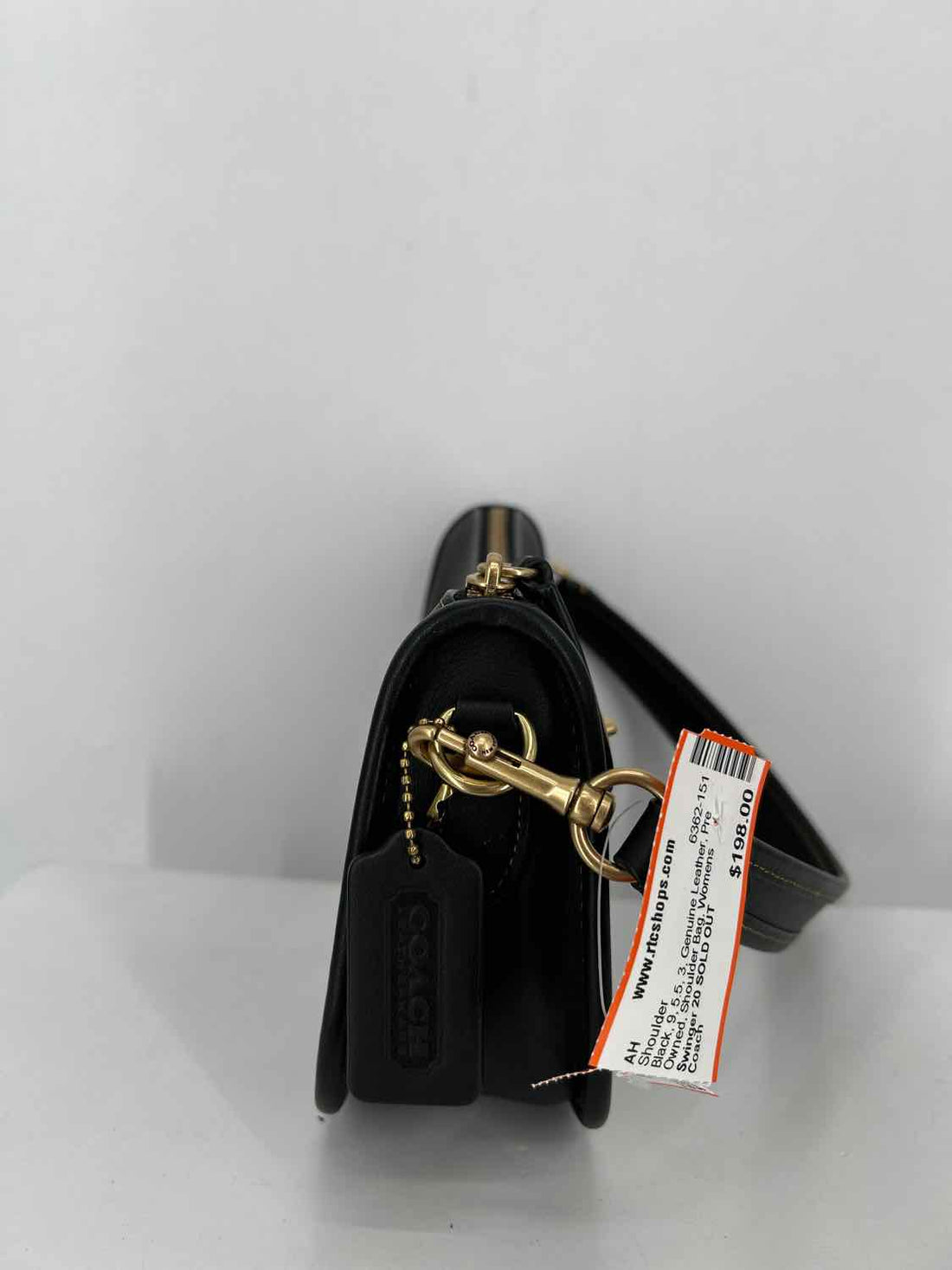 Coach Swinger 20 Black Genuine Leather Shoulder