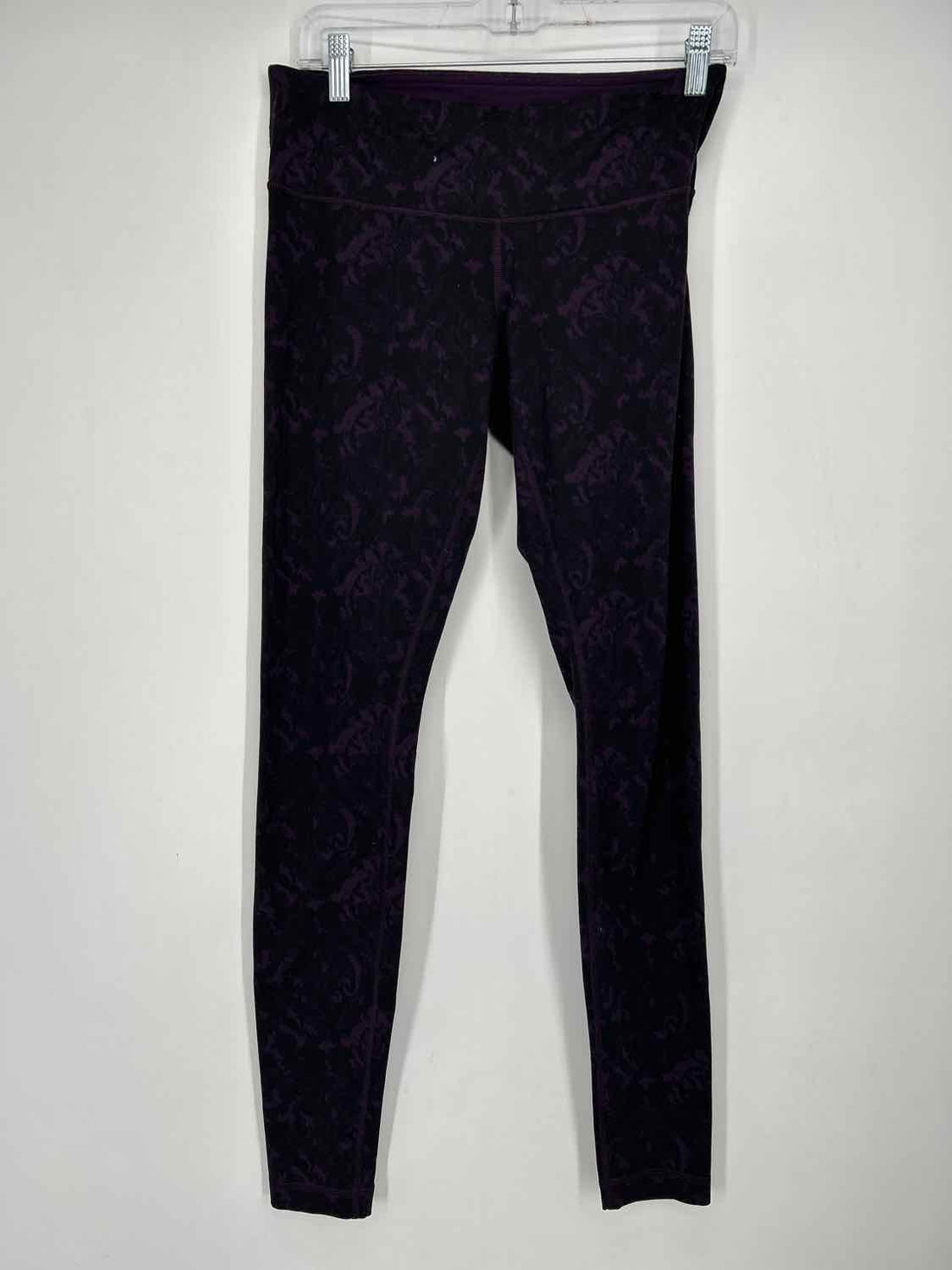 Lululemon Size 8 Purple & Black Active Leggings