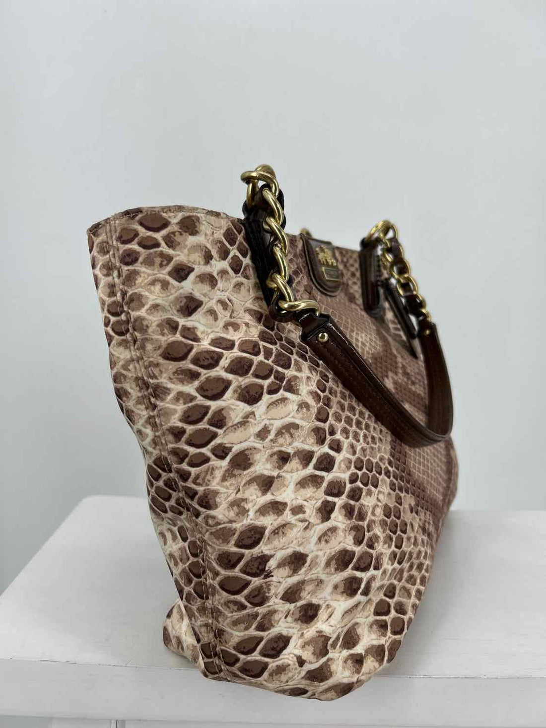 Coach Tan Python Vintage Madison Tote