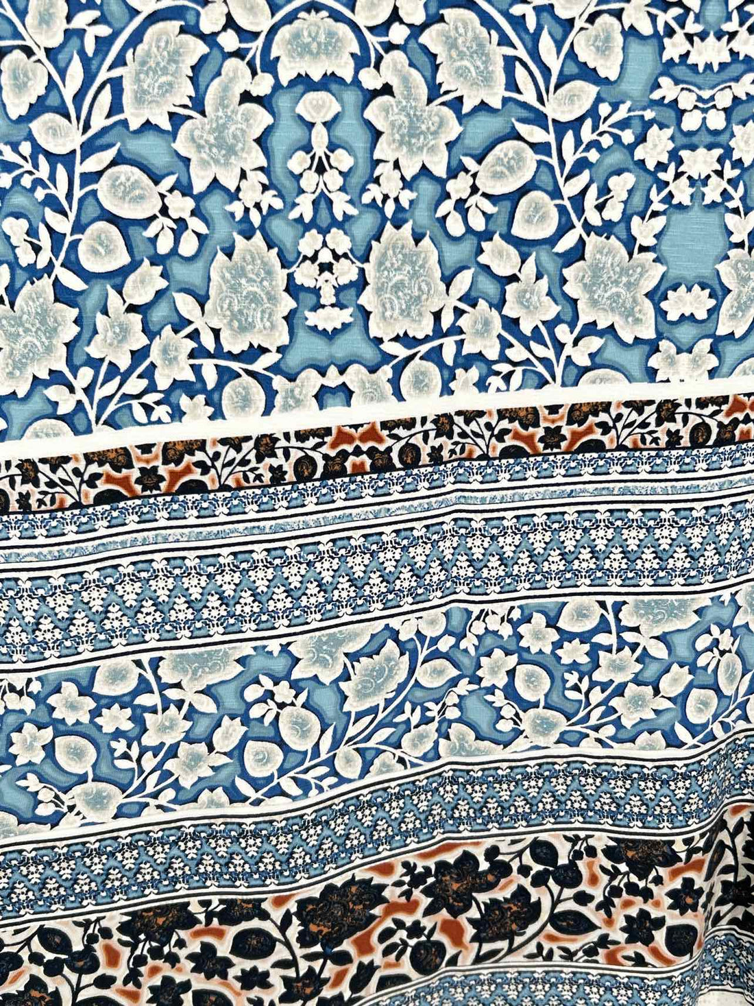 J Jill Size M Blue & White Floral Short Sleeve Dress