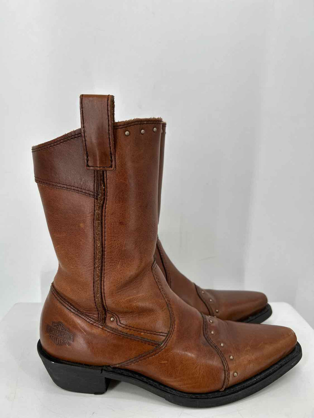 Harley Davidson Women Size 7 Brown Leather Ankle Boot