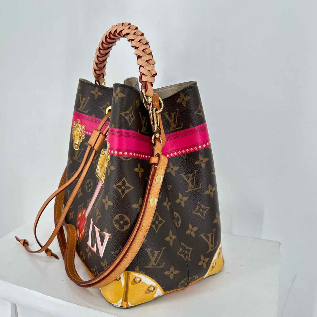 Louis Vuitton Summer Trunks  Monogram Coated Canvas & Leather Pre Owned LUXURY