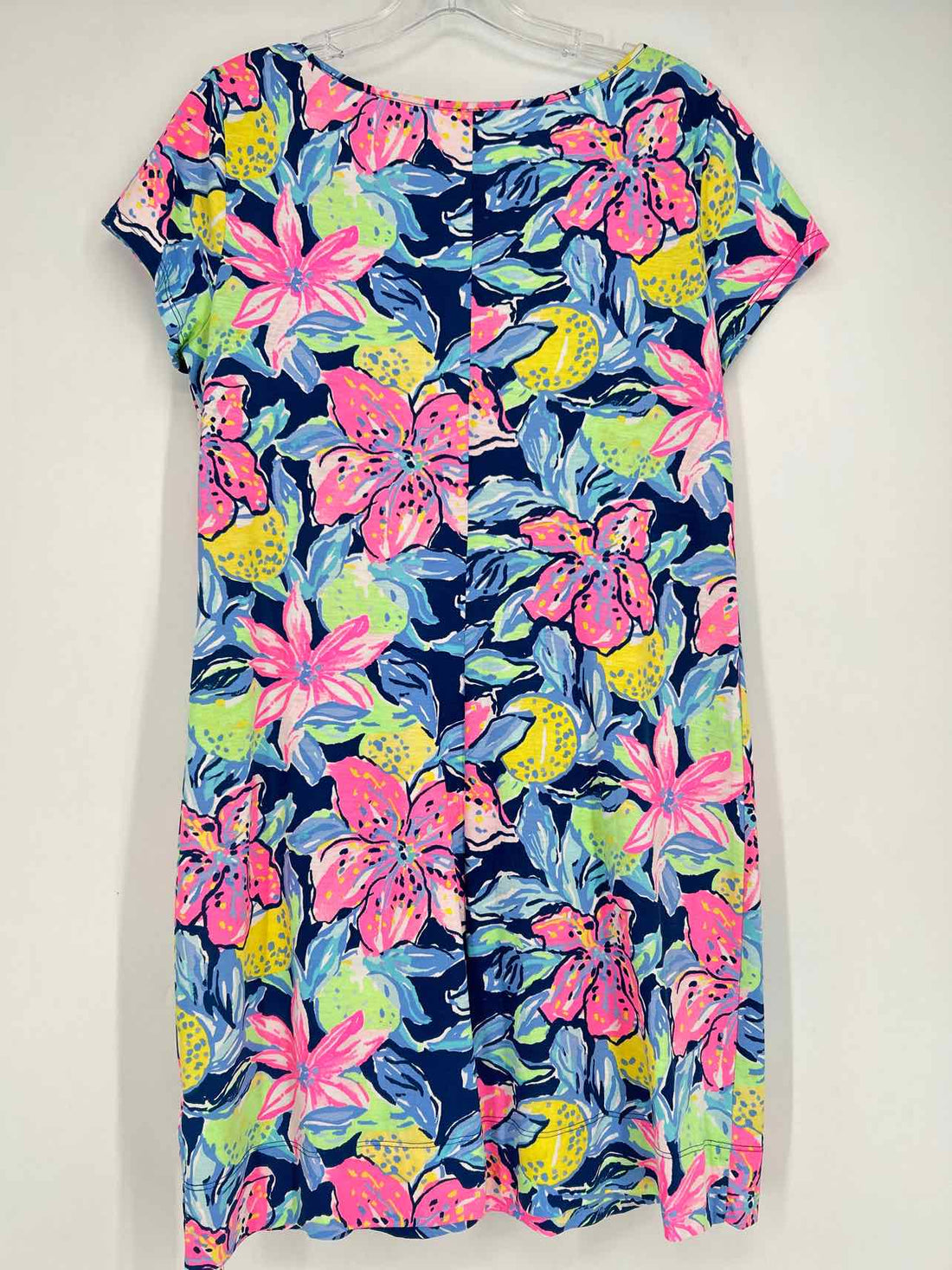 Lilly Pulitzer M Navy Neon Floral Short Sleeve Lilly Pulitzer Dress