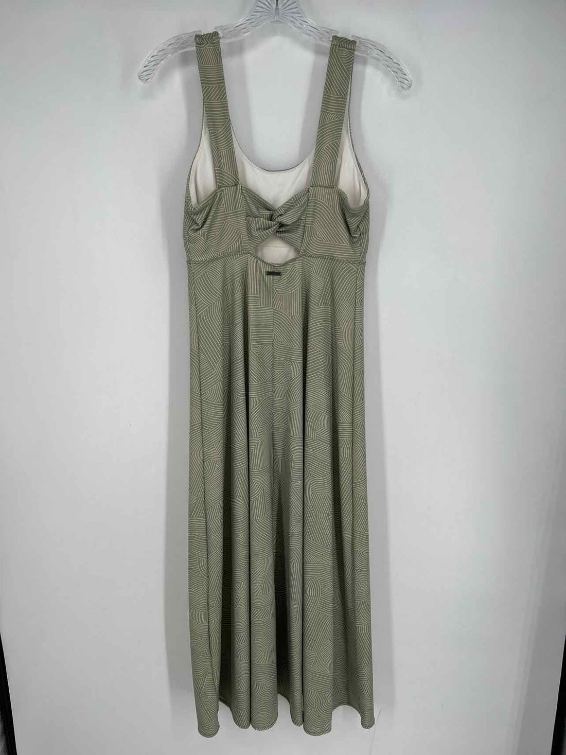 Prana Size S Green Print Sleeveless Dress