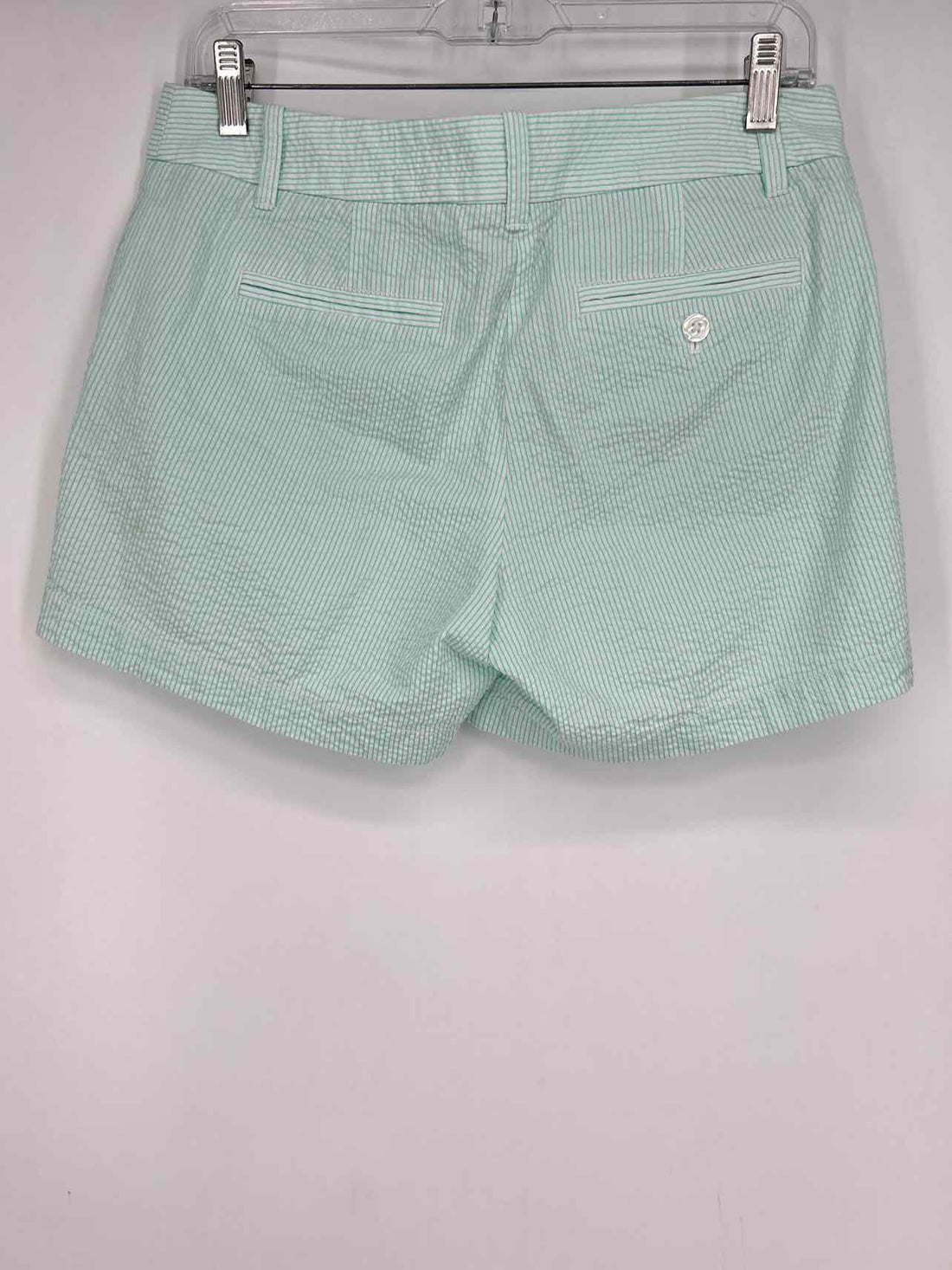 J Crew Size 4 Aqua & White Striped Shorts