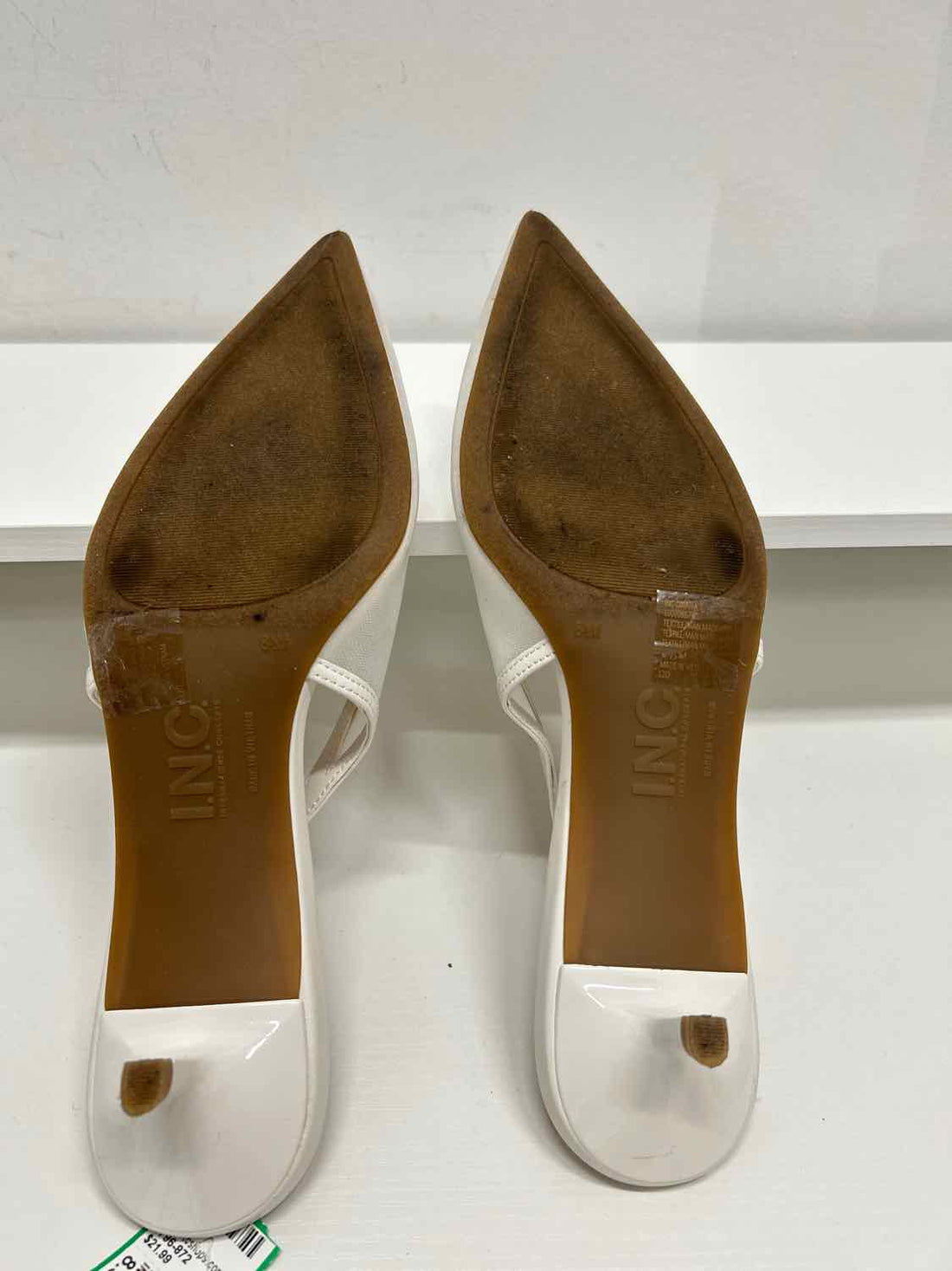 INC Women Size 8.5 White Mesh Heels
