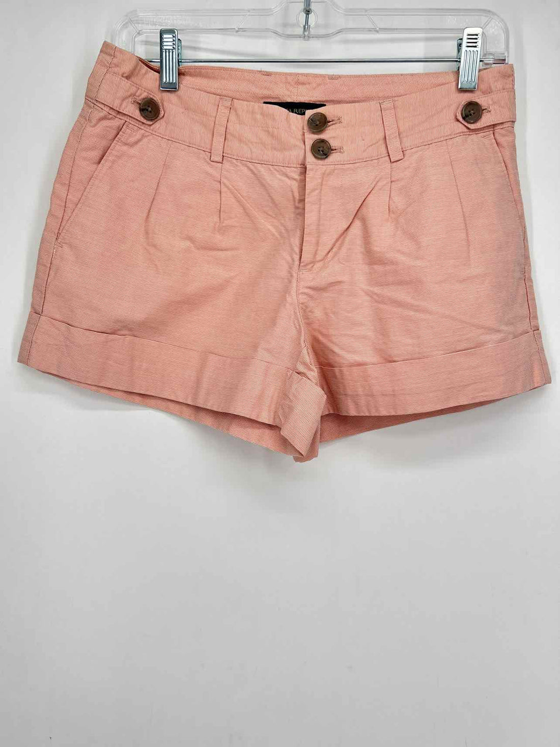 Banana Republic Size 2 Pink & White Striped Shorts
