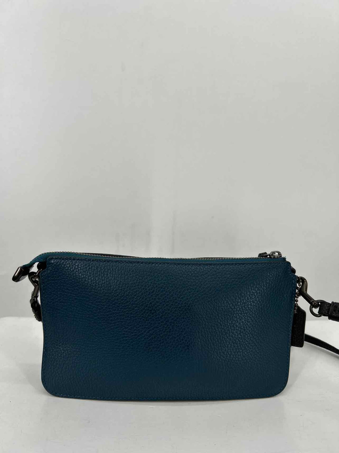 Coach Dark teal & black Pebbled Leather Crossbody