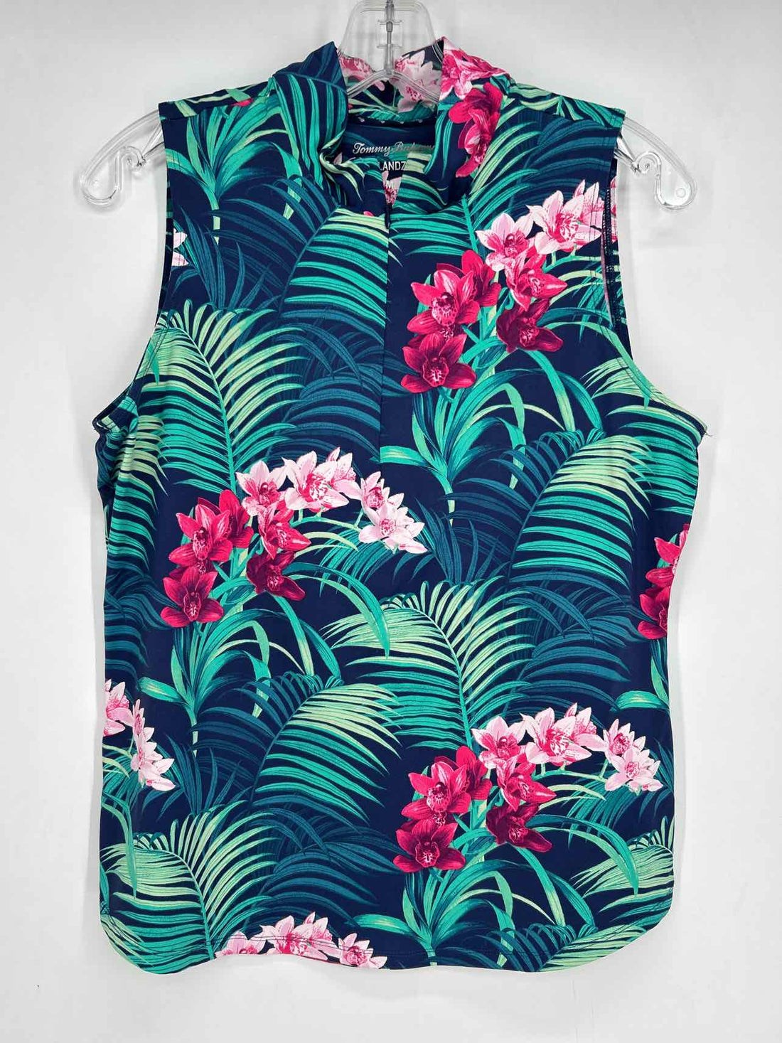 Tommy Bahama Size M Navy Floral Sleeveless Active Tops