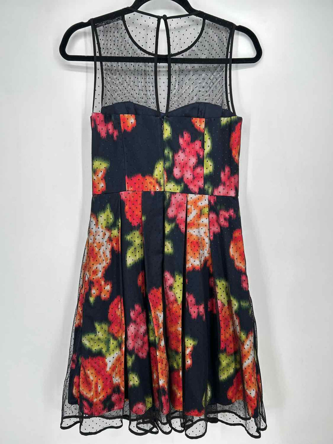 Eliza J Size 4 Navy Print Sleeveless Dress