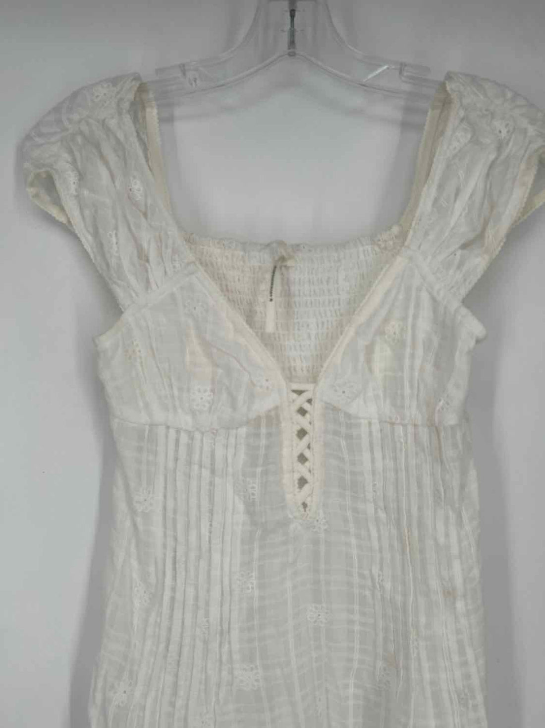By Anthropologie Size XXS White Short Sleeve Dress