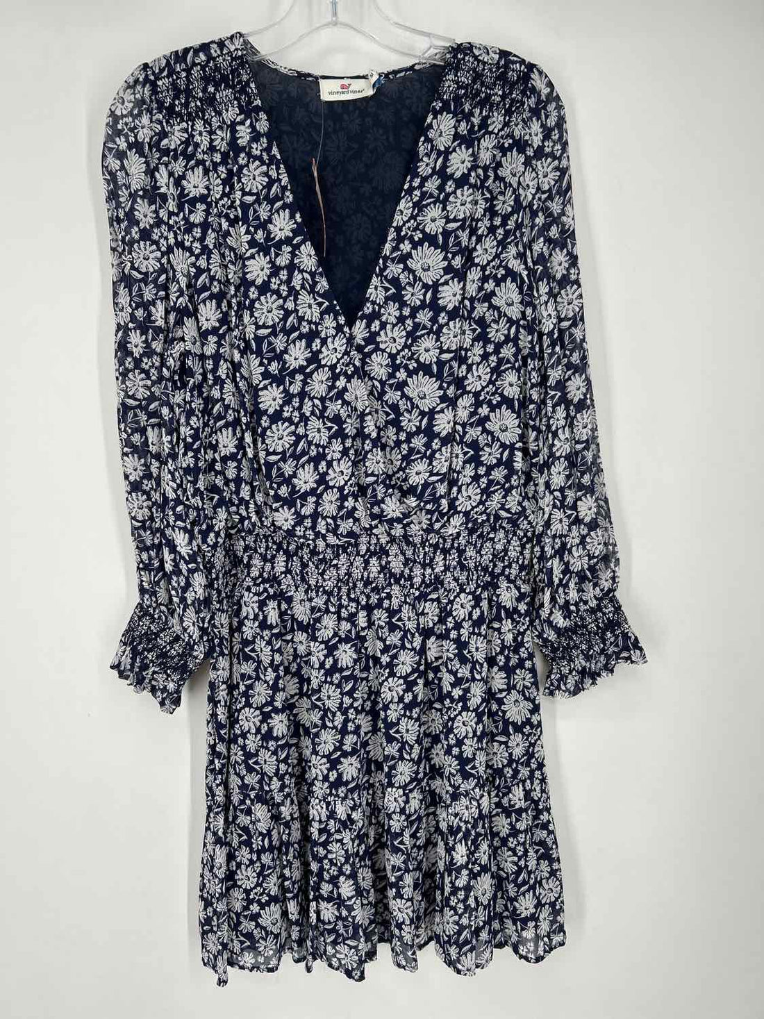 Vineyard Vines Size M Navy Print Dress