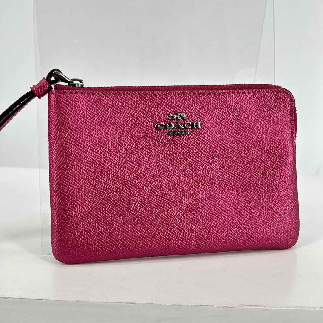 Coach Metallic Pink Pebbled Leather Wallet