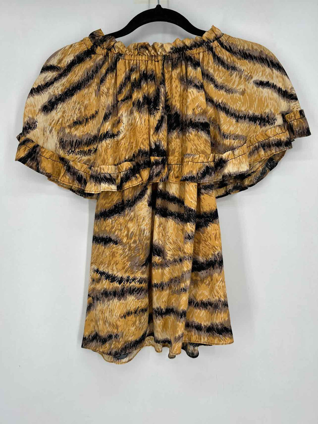 Hofmann Size 40/S Mustard Print Short Sleeve