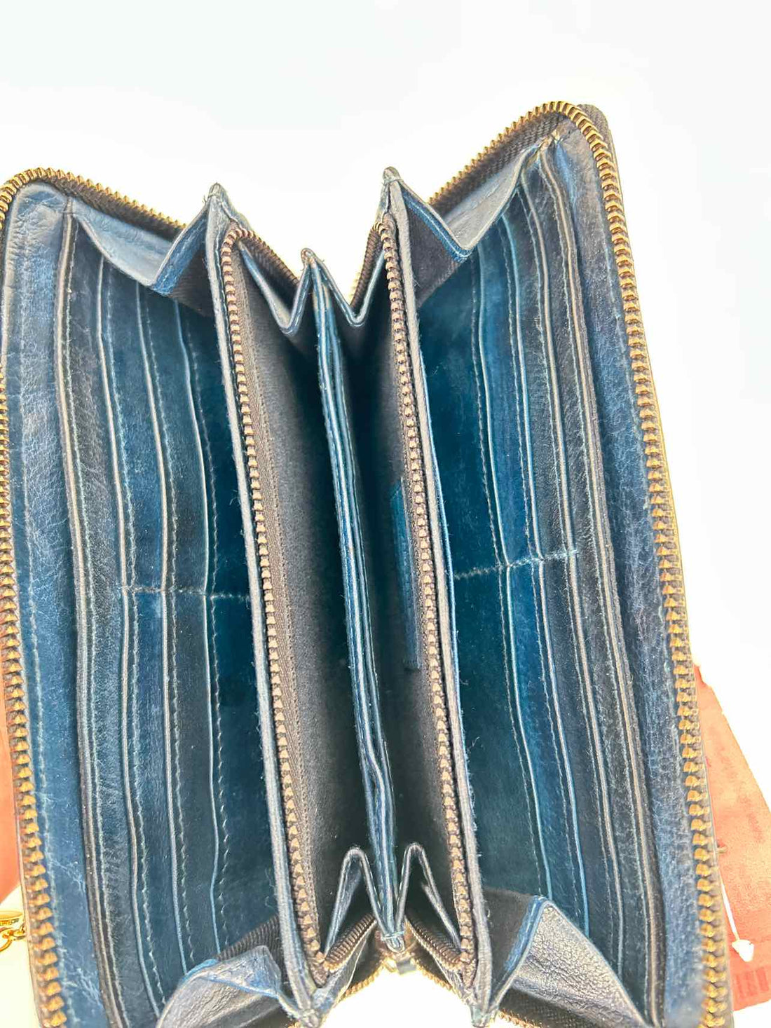 Vera Pelle Navy Leather Excellent Condition Wallet