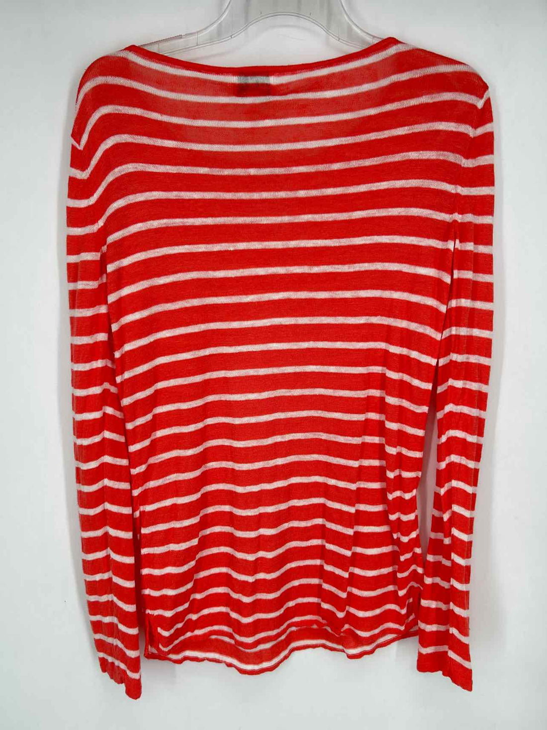 HIHO Size M Orange & White Striped Long Sleeve