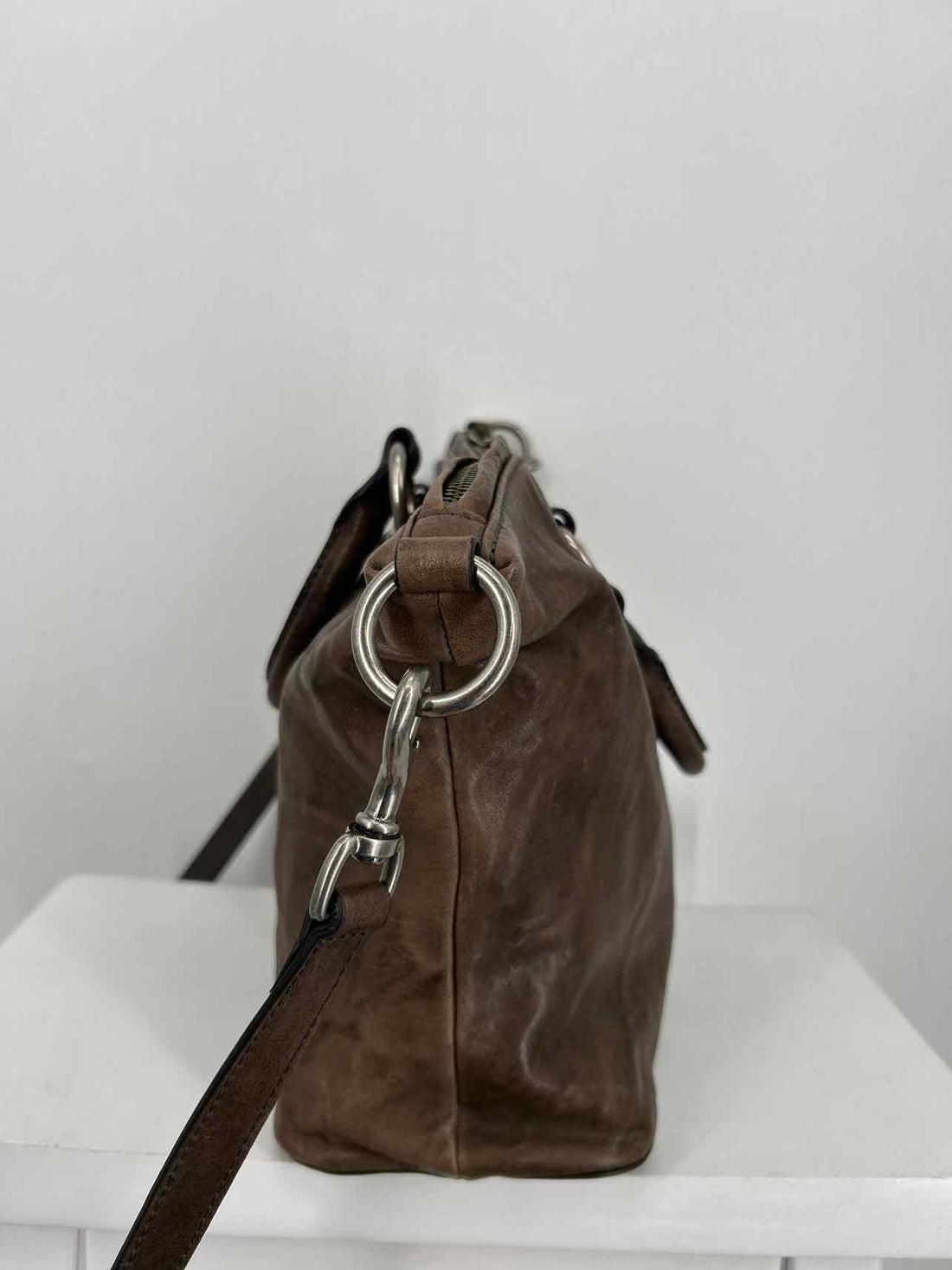 Frye Dark Gray Leather NWT Satchel
