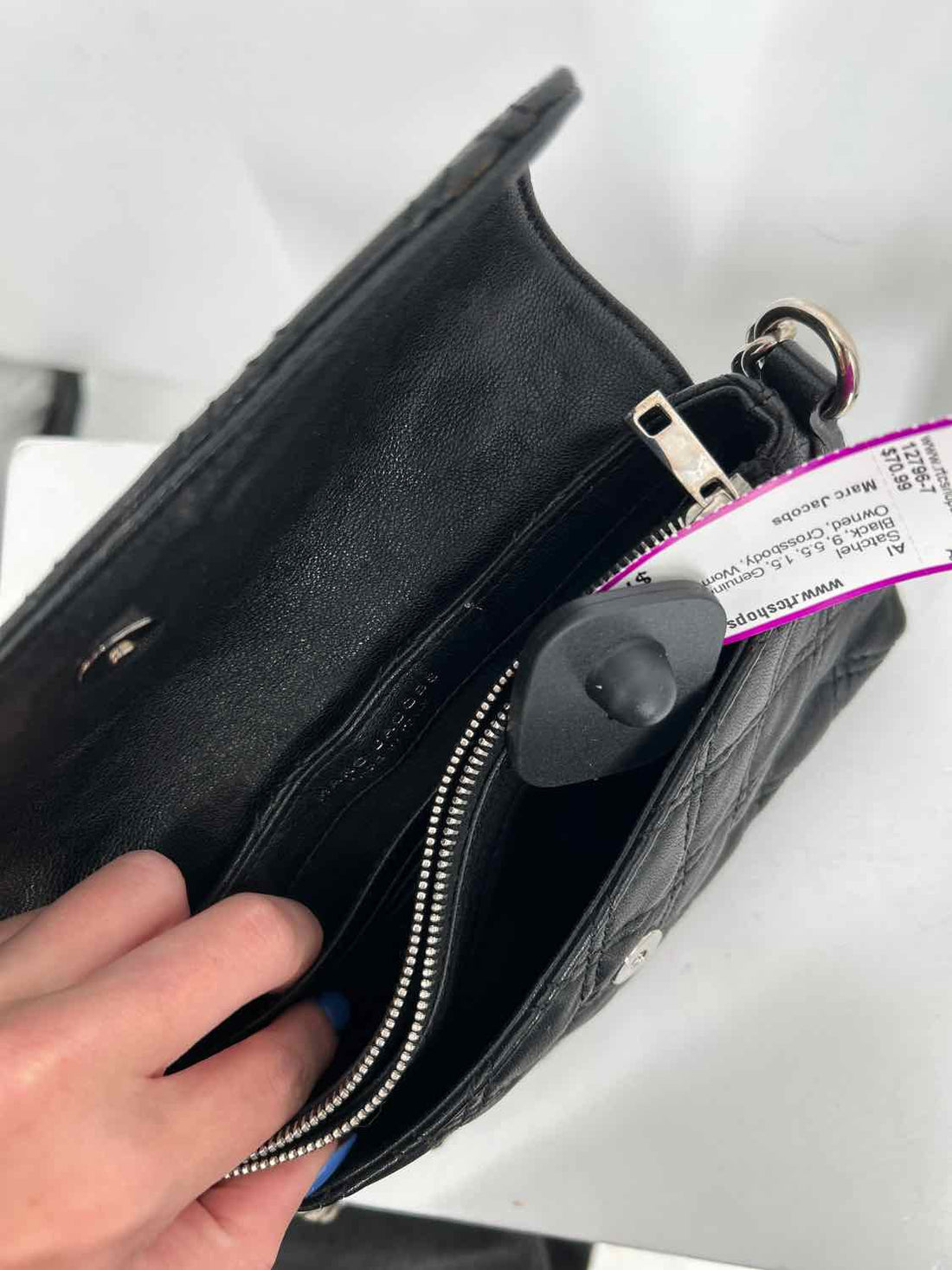 Marc Jacobs Black Genuine Leather Pre Owned Satchel
