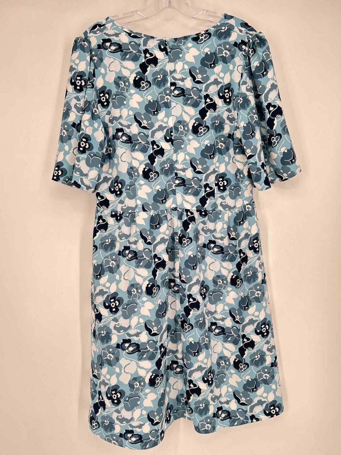 Ann Taylor Size 10 Blue Floral Short Sleeve Dress