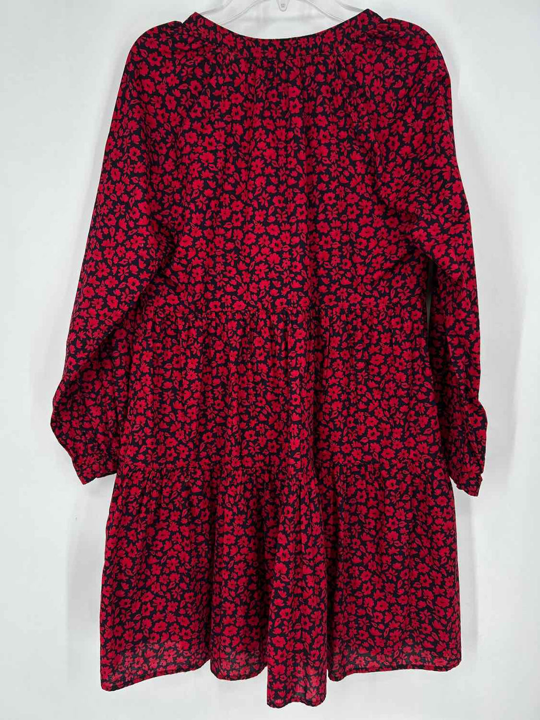 Vineyard Vines Size XS Red & Navy Print LS Dress