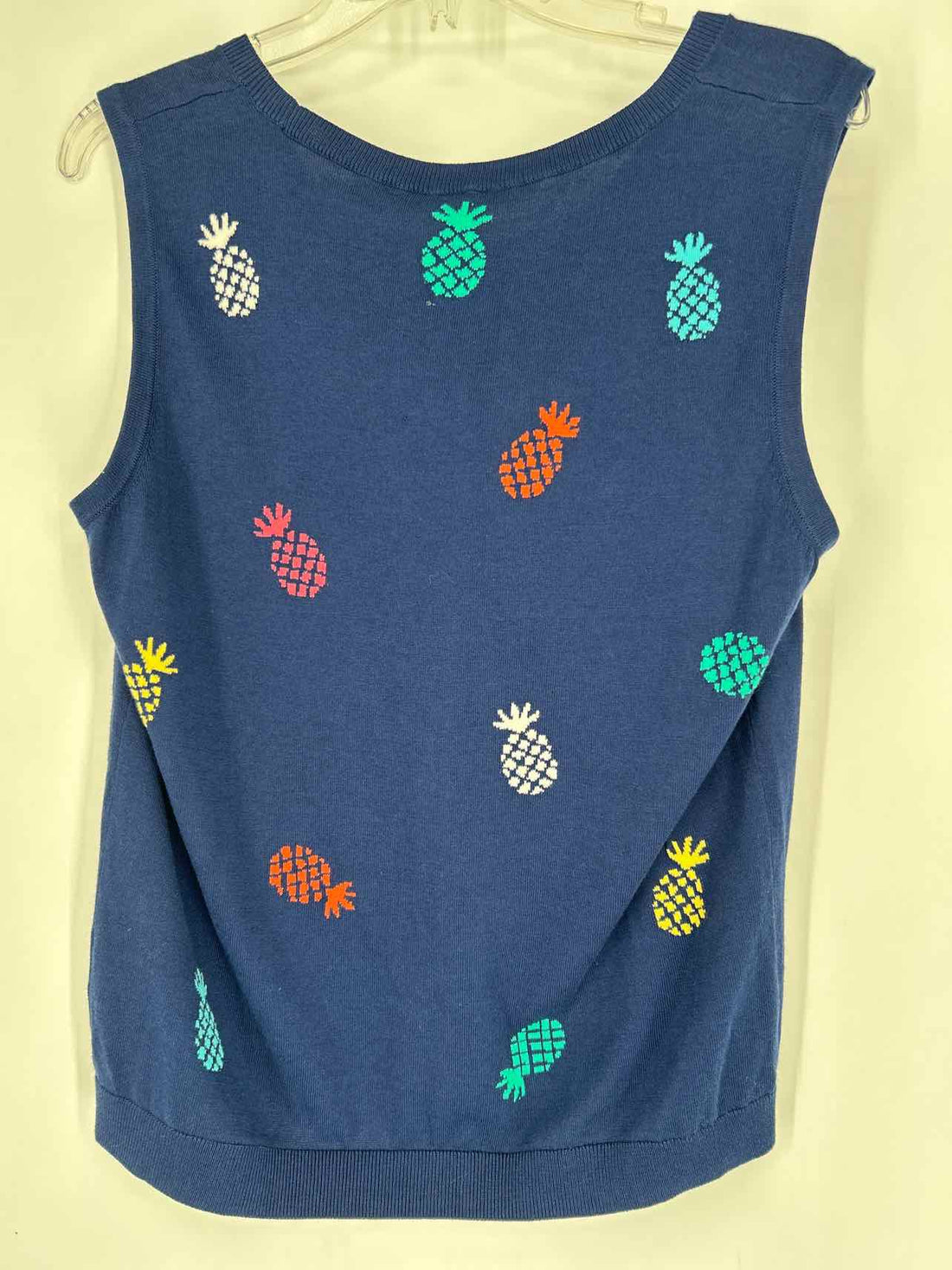 Talbots Size L Navy Print NWT Sleeveless