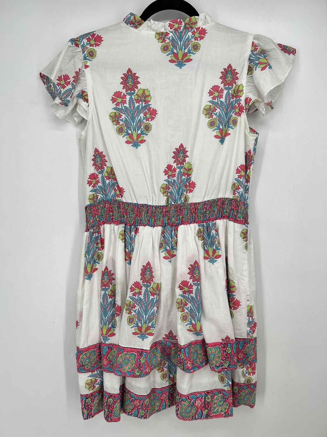 Victoria Dunn Size M White Print Short Sleeve Dress