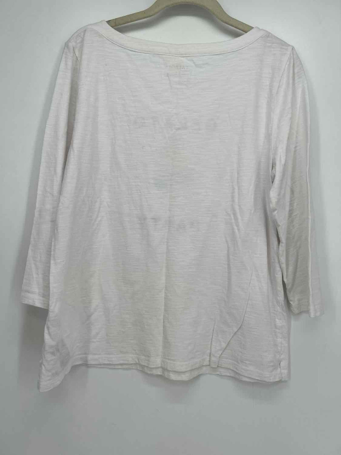 Talbots Size L White Gelato Party Long Sleeve
