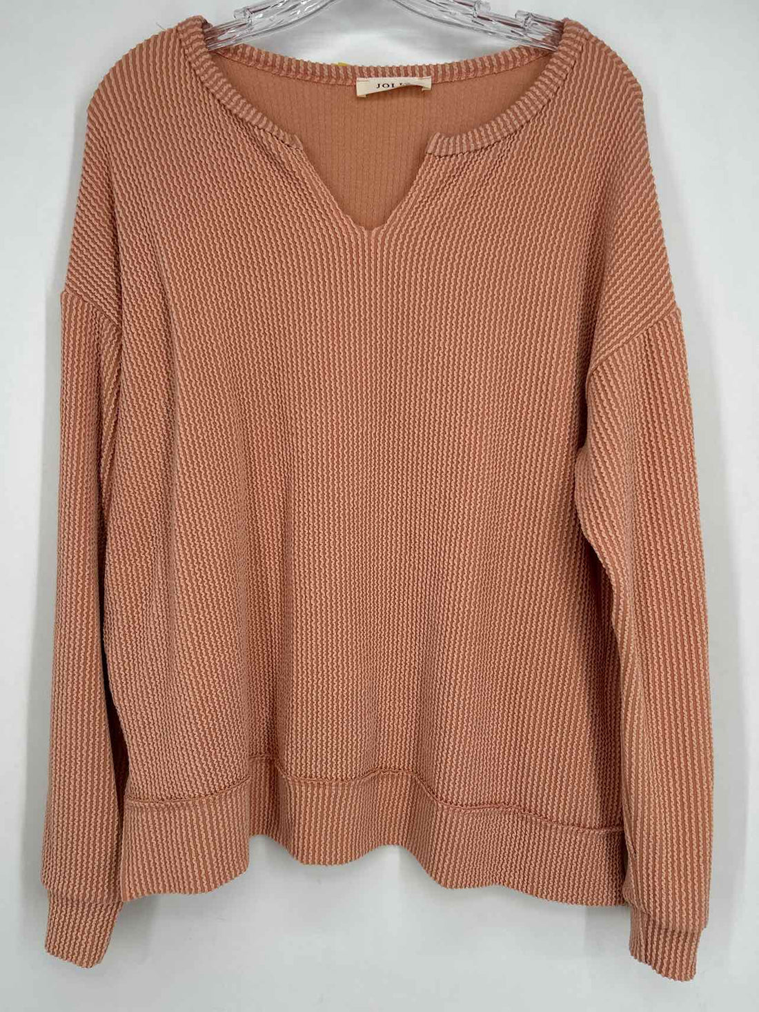 Jolie Size M Blush Ribbed Long Sleeve