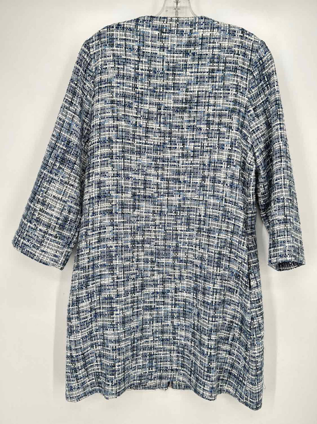 Julie Brown Size 6 Blue & White Tweed Coat