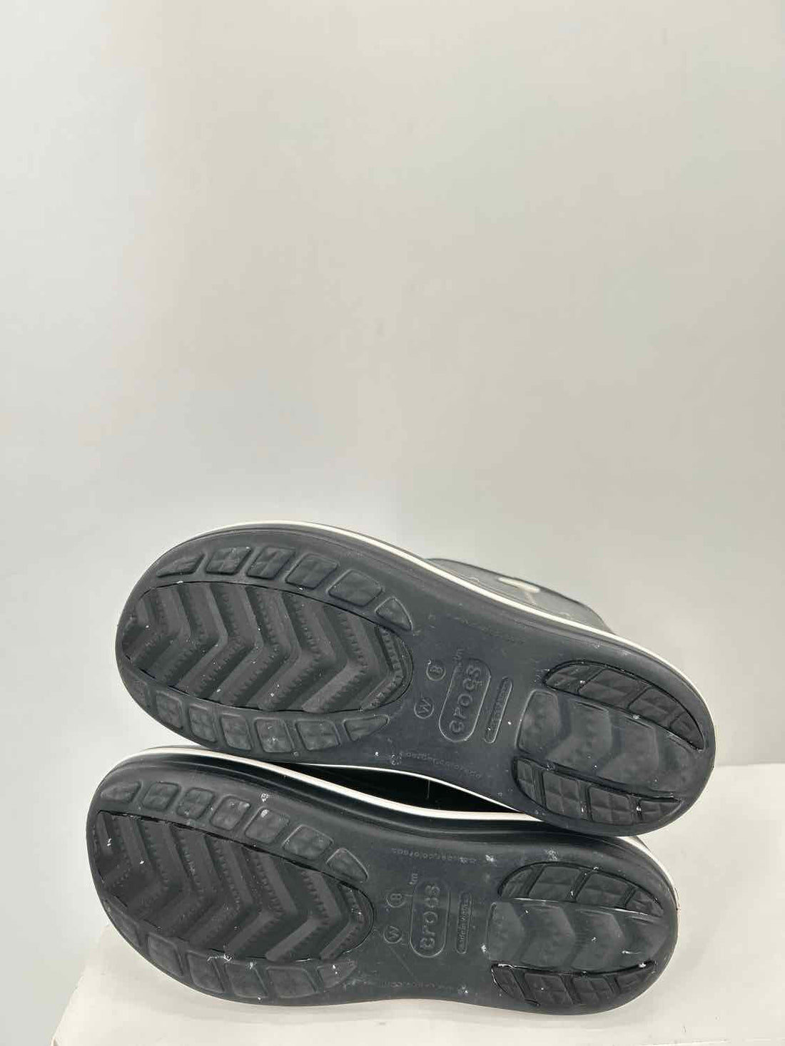 Crocs Women Size 8 Black & White Rain Boot
