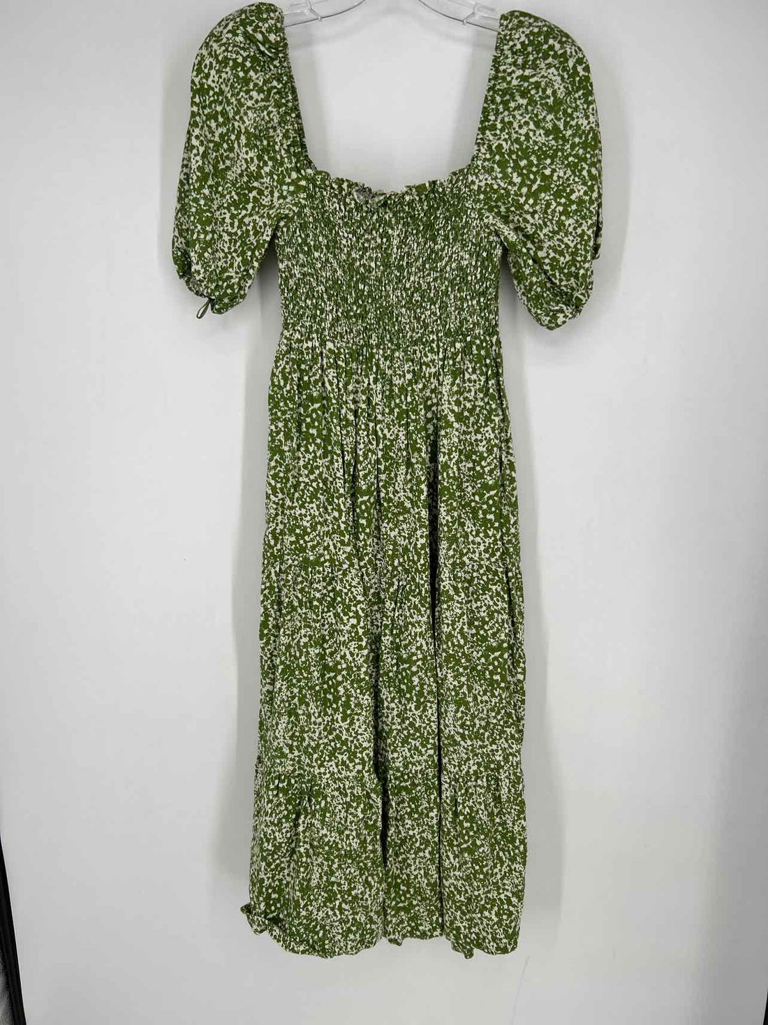 Abercrombie & Fitch Size S Green & White Short Sleeve Dress