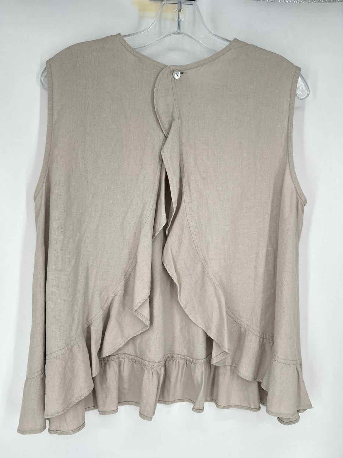 Charlie Paige Size M Tan Linen Blend NWT Sleeveless