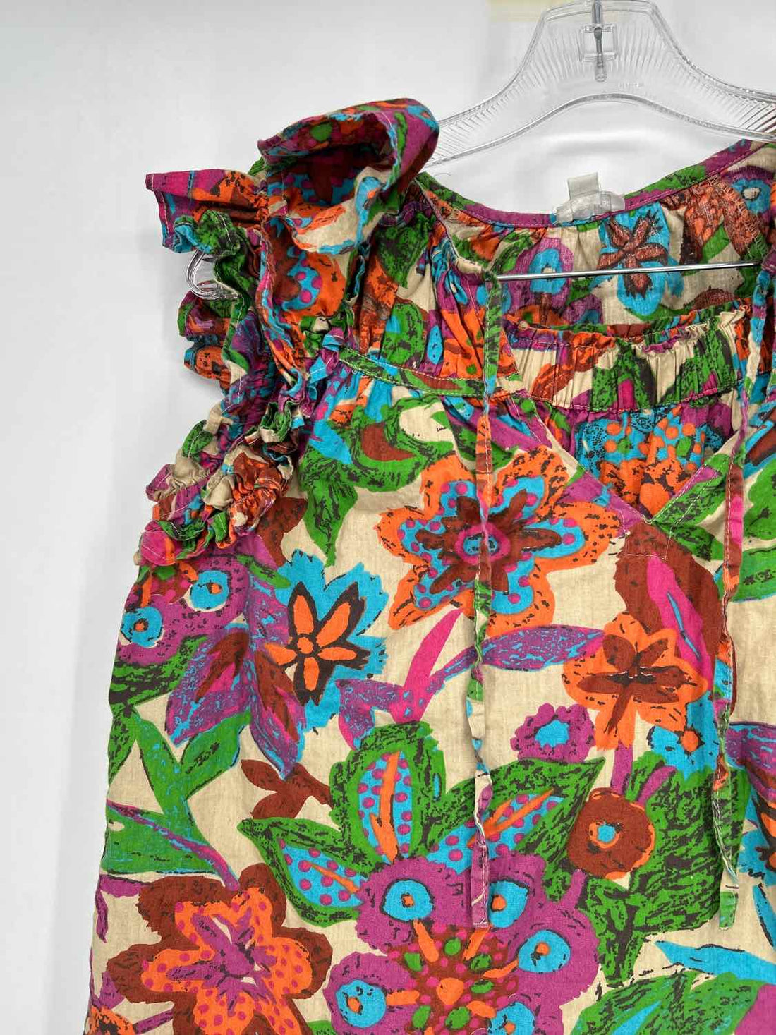 Jennifer & Grace Size S Beige Multi Short Sleeve Multi-Piece Set