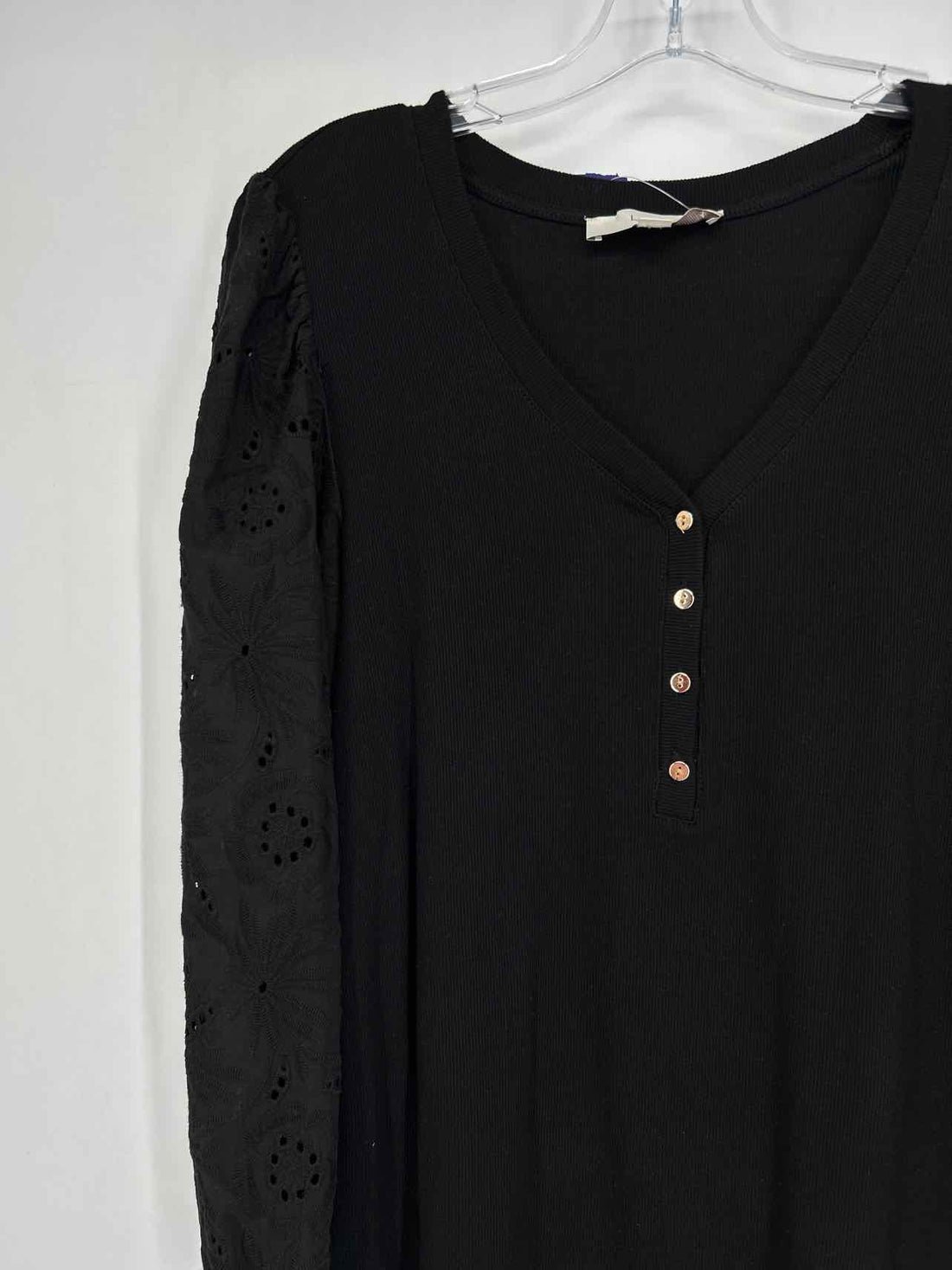 Loft Size L Black Long Sleeve