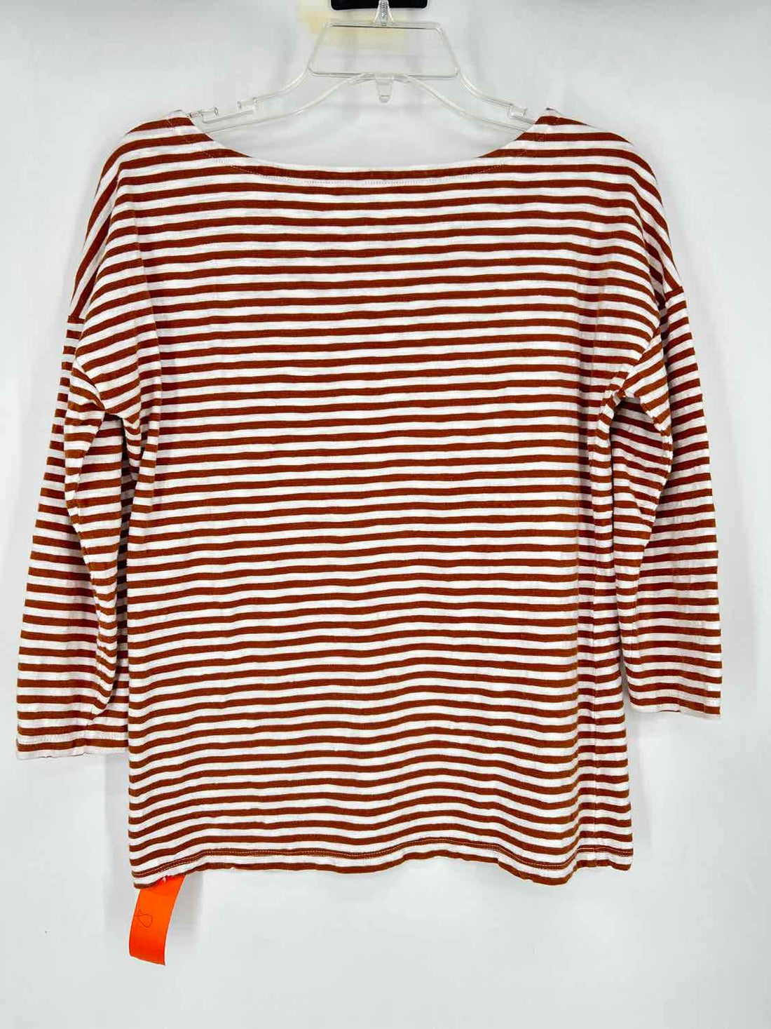 Talbots Size S Brown & White Striped Long Sleeve