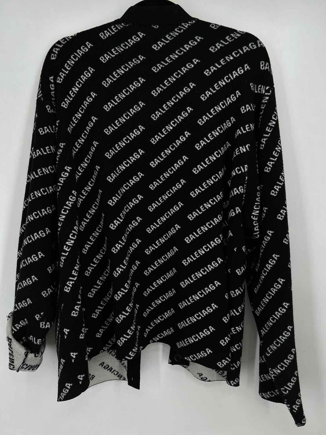 Balenciaga Size 2 Black & White Cardigan
