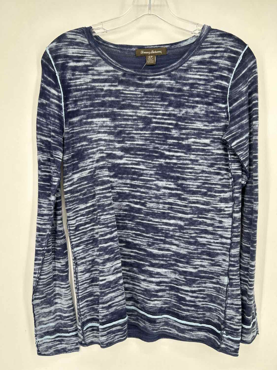 Tommy Bahama Size S Navy Print Long Sleeve