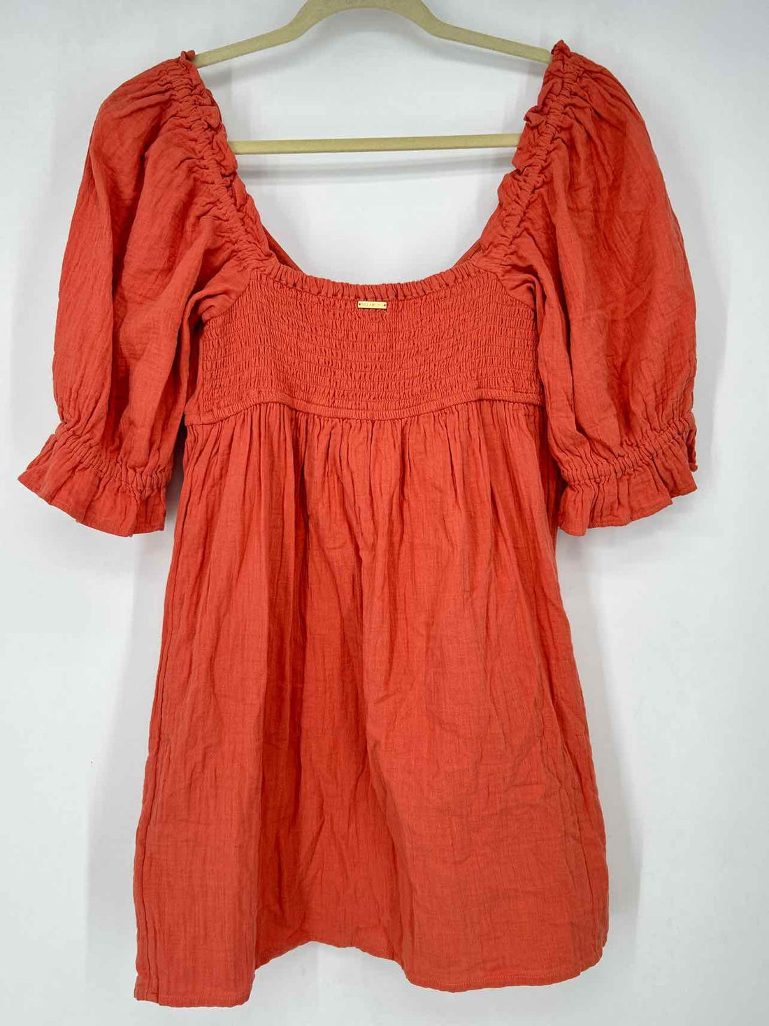 Billabong Size M Orange Short Sleeve Dress