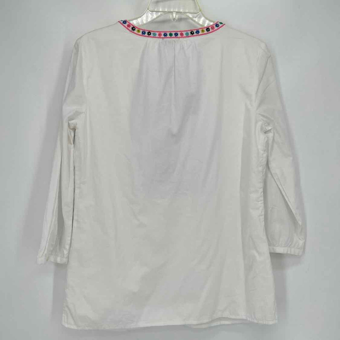Talbots Size XS White Embroidered Long Sleeve