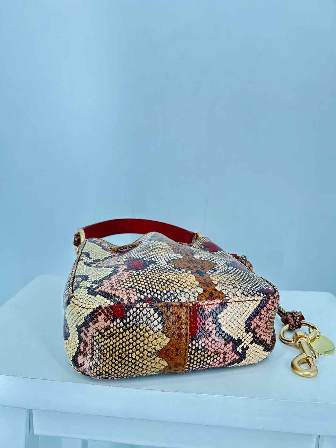 See By Chloe Cream & Red Leather Crossbody